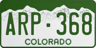 CO license plate ARP368