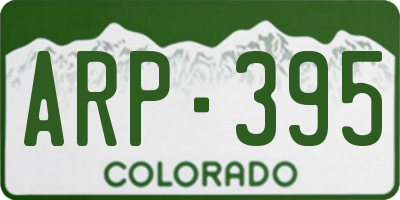 CO license plate ARP395
