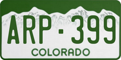 CO license plate ARP399