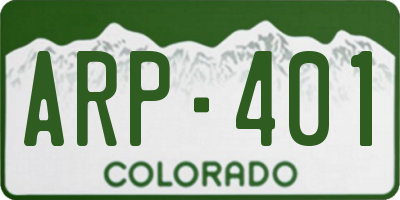 CO license plate ARP401