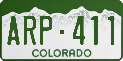 CO license plate ARP411