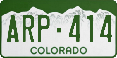CO license plate ARP414