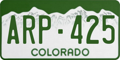 CO license plate ARP425