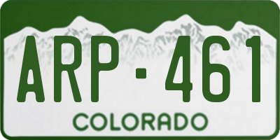CO license plate ARP461