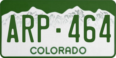 CO license plate ARP464