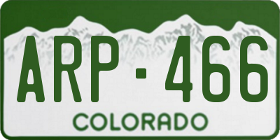 CO license plate ARP466