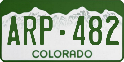 CO license plate ARP482