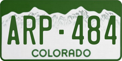 CO license plate ARP484