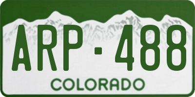 CO license plate ARP488