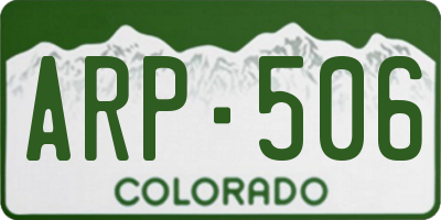 CO license plate ARP506