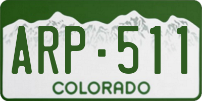 CO license plate ARP511
