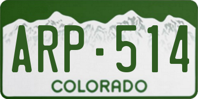 CO license plate ARP514