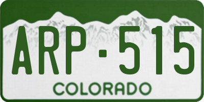 CO license plate ARP515