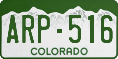 CO license plate ARP516