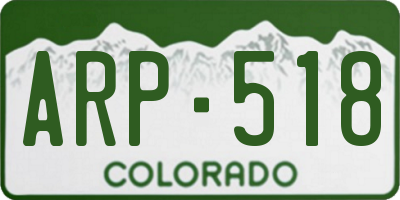 CO license plate ARP518