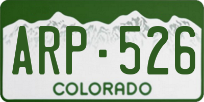 CO license plate ARP526