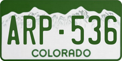 CO license plate ARP536