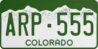 CO license plate ARP555