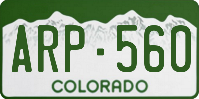 CO license plate ARP560
