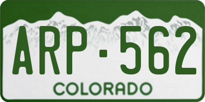 CO license plate ARP562