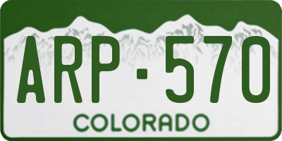 CO license plate ARP570
