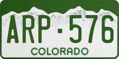 CO license plate ARP576
