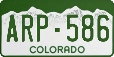 CO license plate ARP586