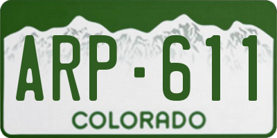 CO license plate ARP611