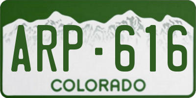 CO license plate ARP616