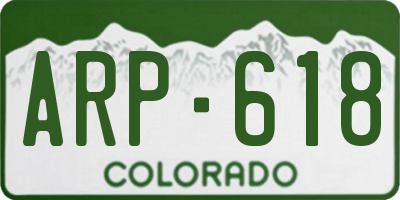 CO license plate ARP618