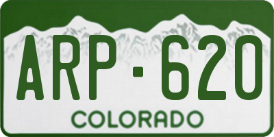CO license plate ARP620