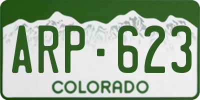 CO license plate ARP623