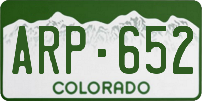 CO license plate ARP652