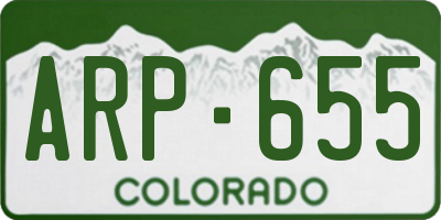 CO license plate ARP655