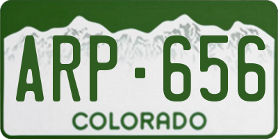 CO license plate ARP656