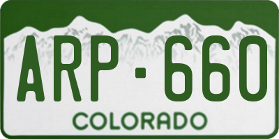 CO license plate ARP660