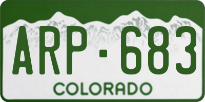 CO license plate ARP683