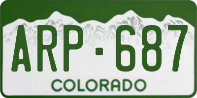 CO license plate ARP687