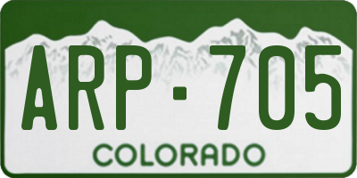 CO license plate ARP705