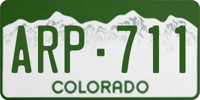 CO license plate ARP711