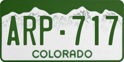 CO license plate ARP717