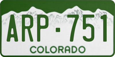 CO license plate ARP751