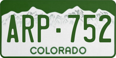 CO license plate ARP752