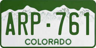 CO license plate ARP761