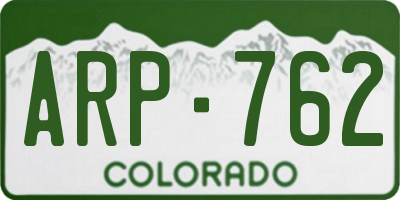CO license plate ARP762