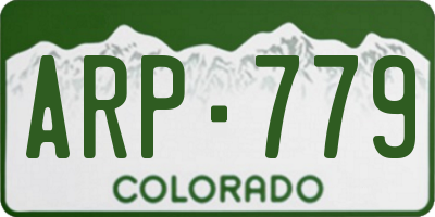 CO license plate ARP779
