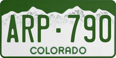 CO license plate ARP790