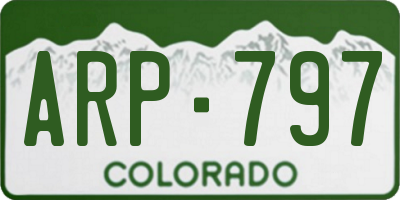 CO license plate ARP797