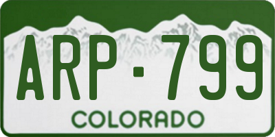 CO license plate ARP799