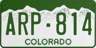 CO license plate ARP814